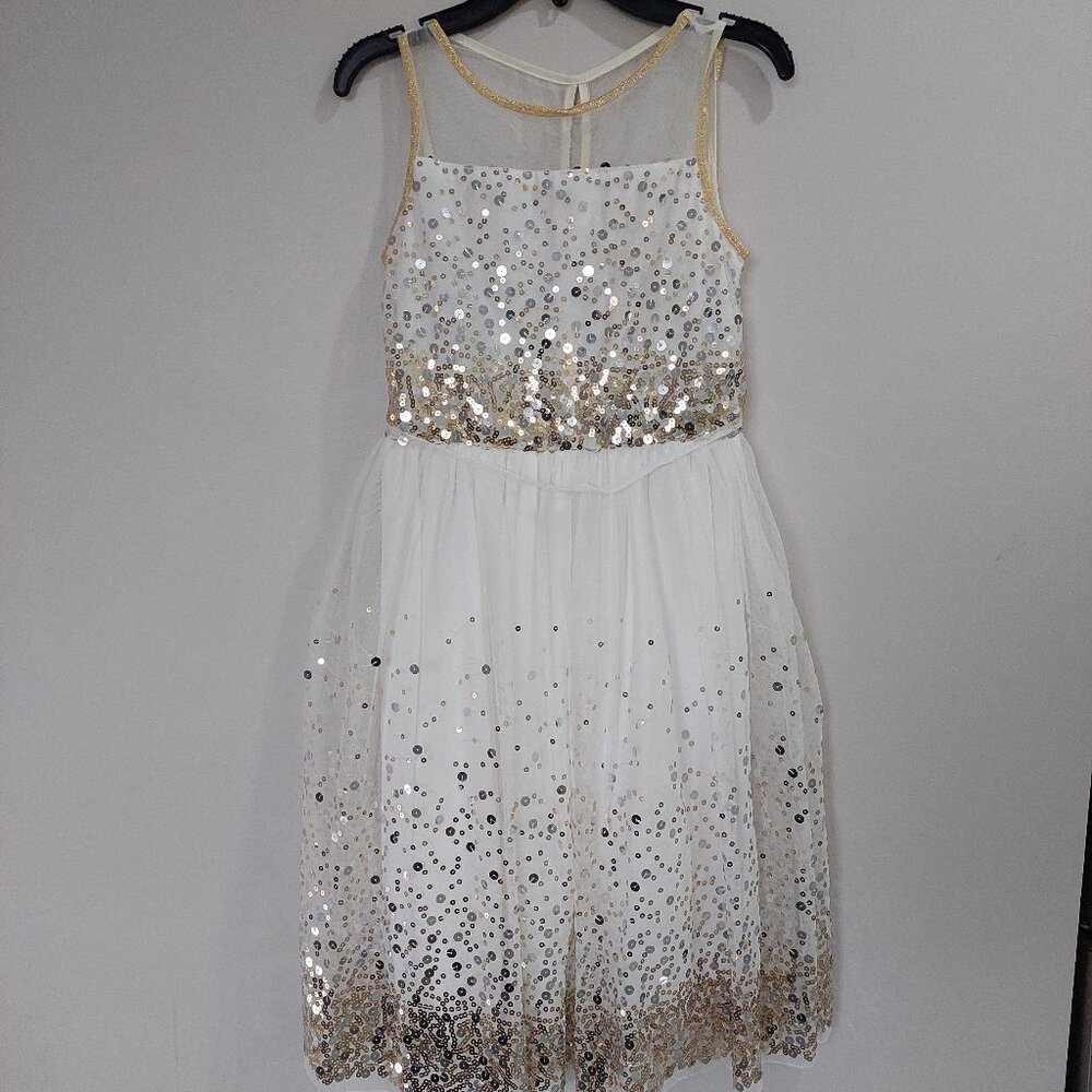 Macy's Sequin Illusion Dress, Big Girls Size 16, NEW